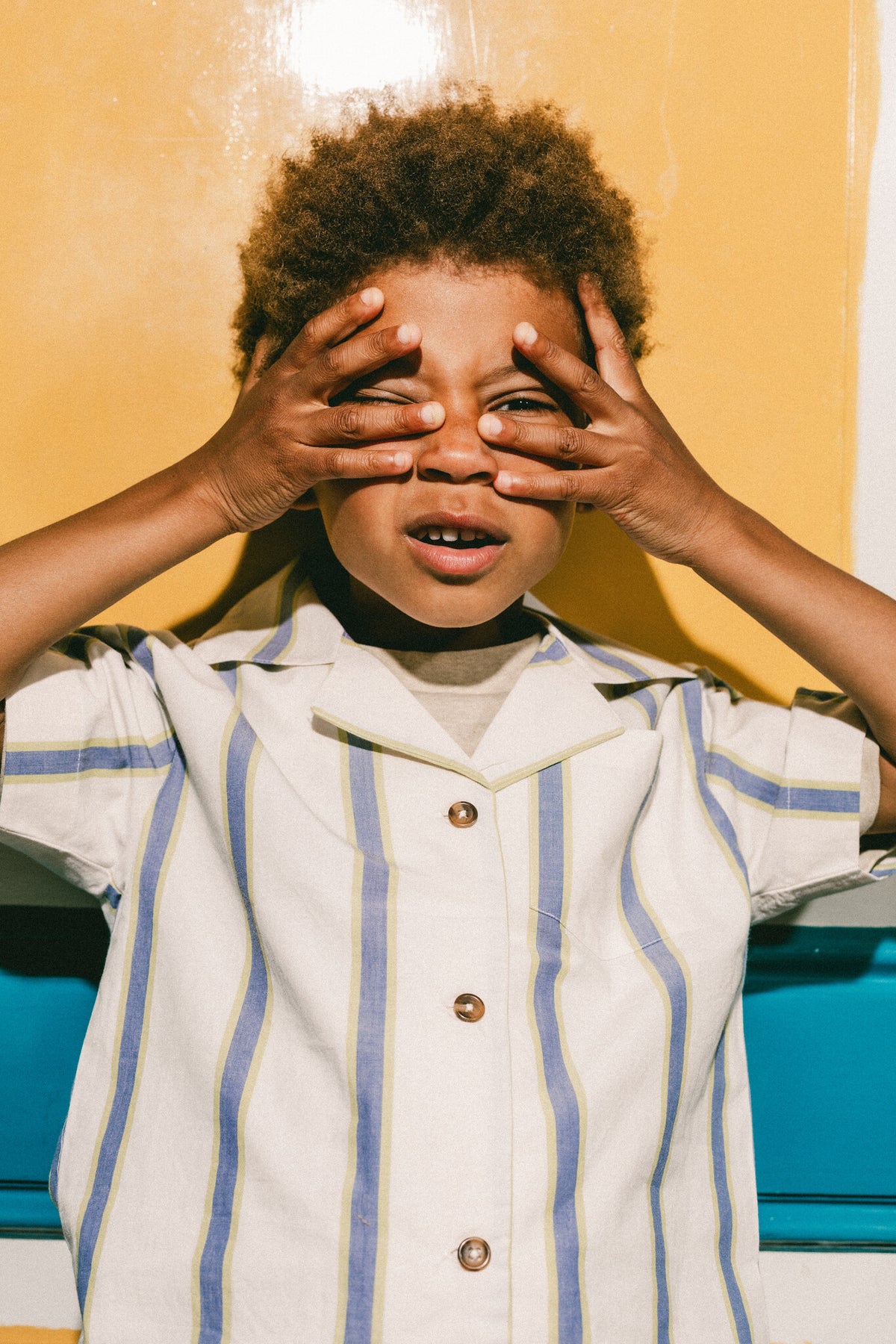 Labo de Colores blouse jongen Nicho gestreept (vanille mêlee)