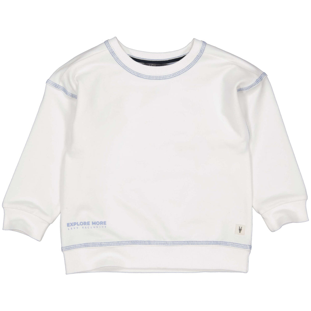 LEVV trui jongen Melvin oversized sweater wit
