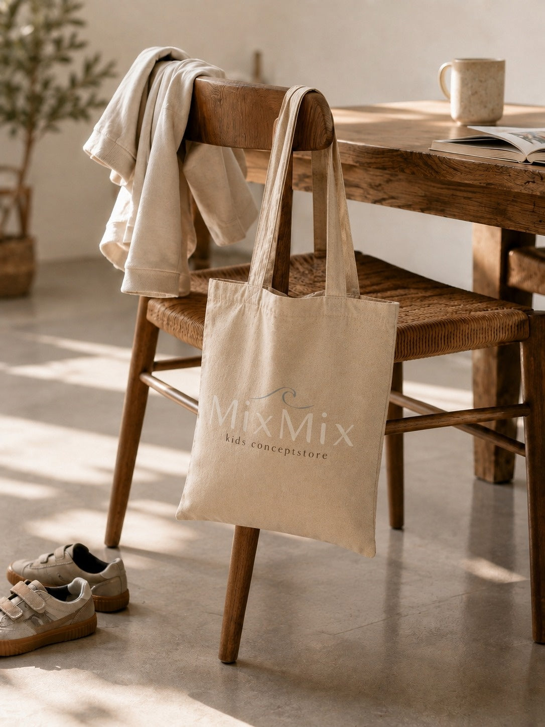 MixMix linnen tasje tas Naturel (beige)