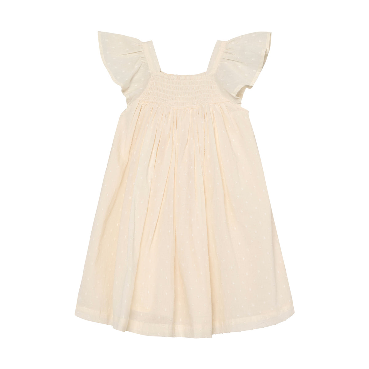 EN FANT jurk kind Dobby Eggnog beige