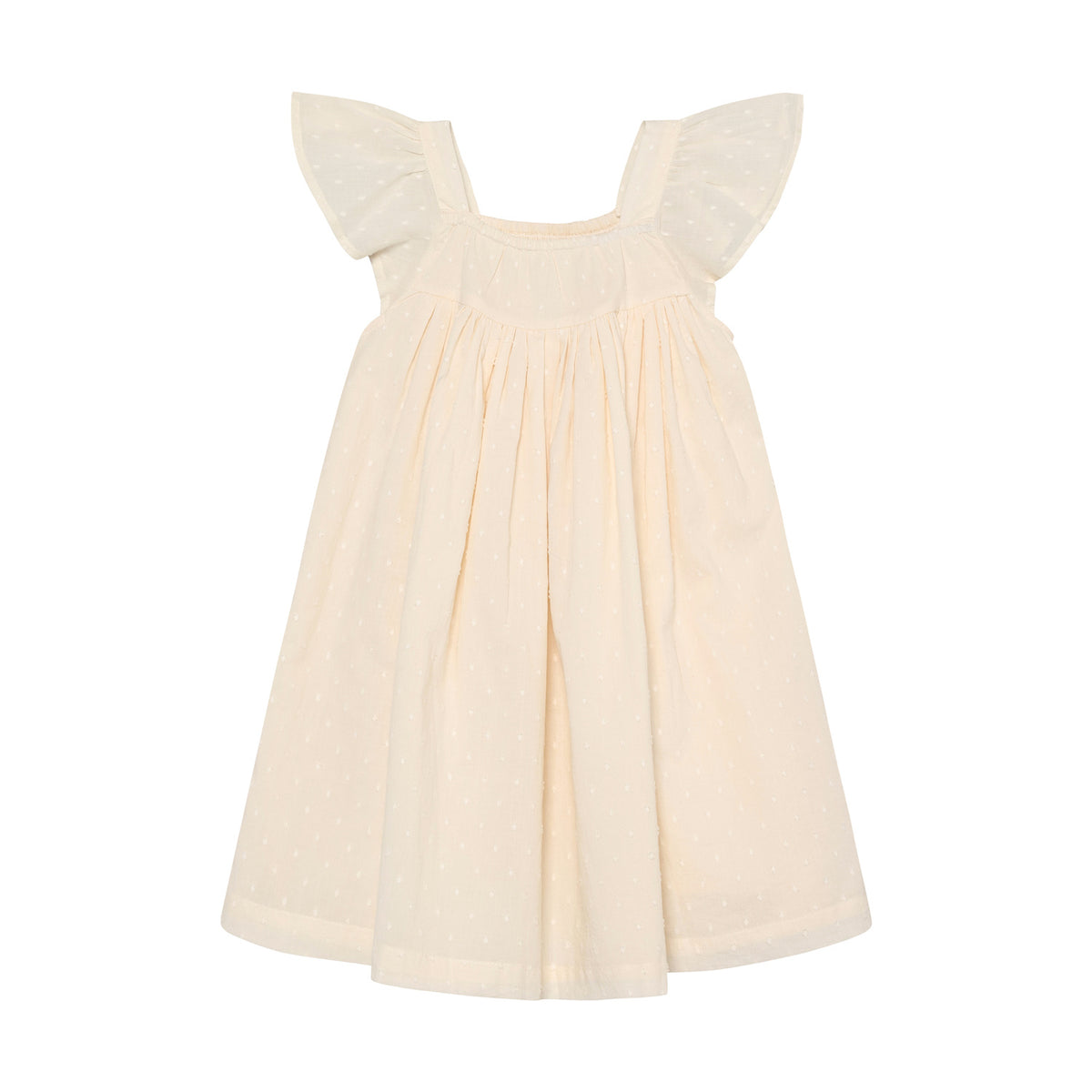 EN FANT jurk kind Dobby Eggnog beige