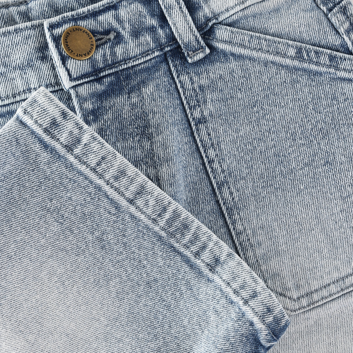 EN FANT korte broek jongen Denim Bermuda short lichtblauw. Valt groot.