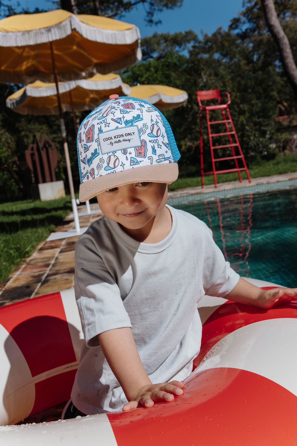 Hello Hossy pet kind Baseball Game (blauw, honkbalprint)