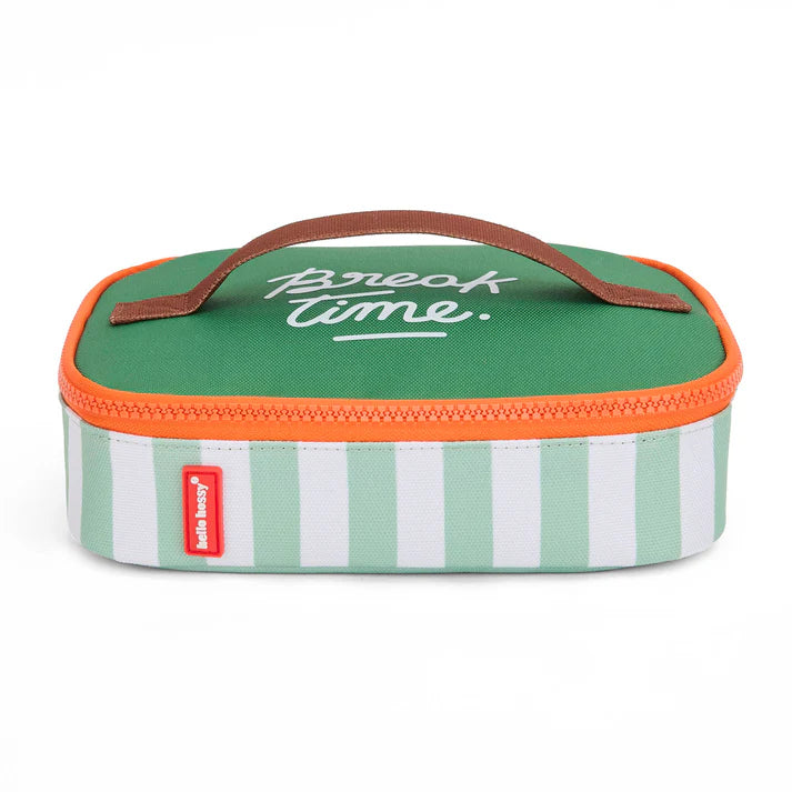 HELLO HOSSY isotherm lunchzakje kind Green Stripes groen gestreept geïsoleerd lunchtasje