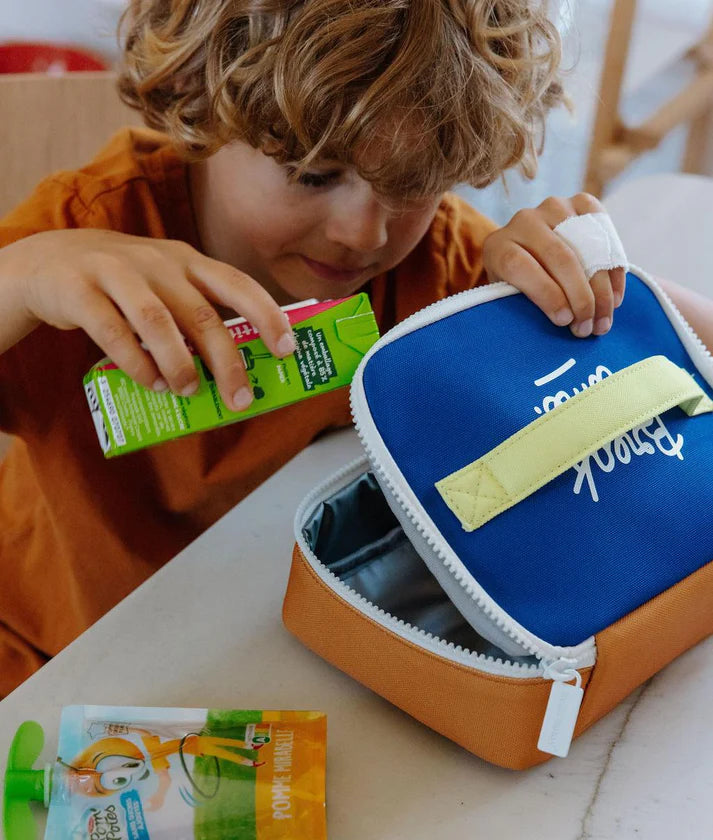 HELLO HOSSY isotherm lunchzakje kind Mini Blue Canyon blauw geïsoleerd lunchtasje