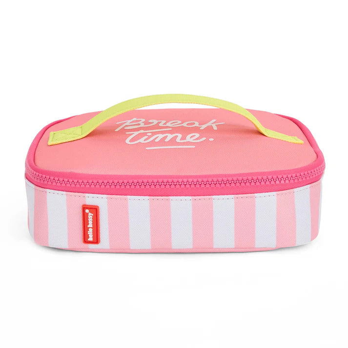 HELLO HOSSY isotherm lunchzakje kind Pink Stripes roze gestreept geïsoleerd lunchtasje