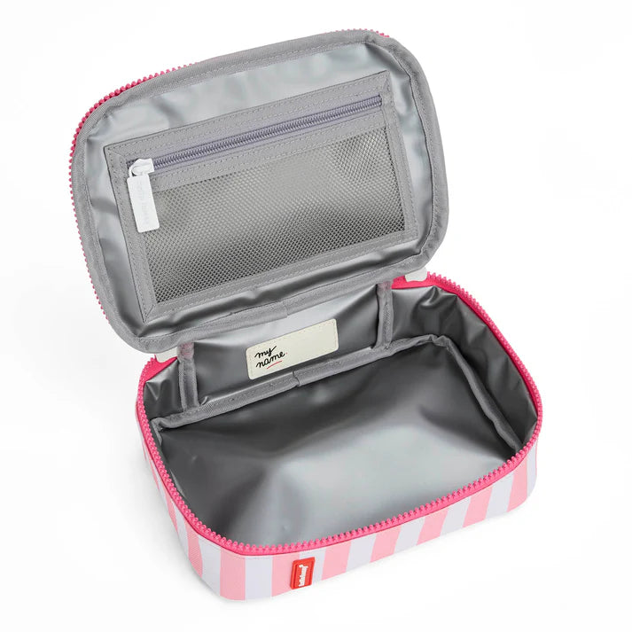 HELLO HOSSY isotherm lunchzakje kind Pink Stripes roze gestreept geïsoleerd lunchtasje