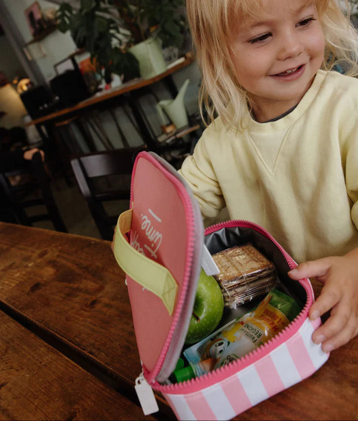 HELLO HOSSY isotherm lunchzakje kind Pink Stripes roze gestreept geïsoleerd lunchtasje