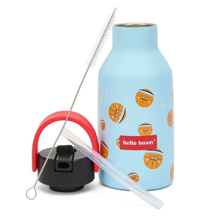 HELLO HOSSY drinkfles kind Bball Crew blauwe waterfles