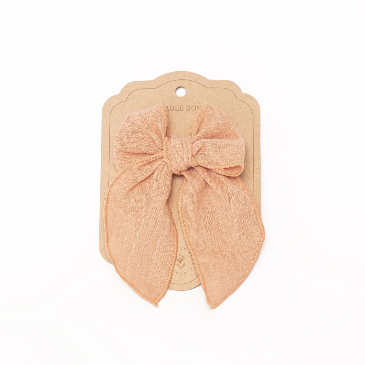 Mrs Ertha haarclip meisje Fable Bow Clip Blush (zacht perzikroze)