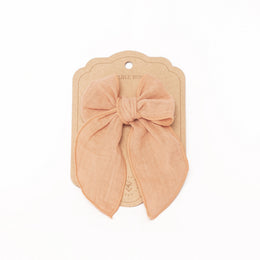 Mrs Ertha haarclip meisje Fable Bow Clip Blush (zacht perzikroze)