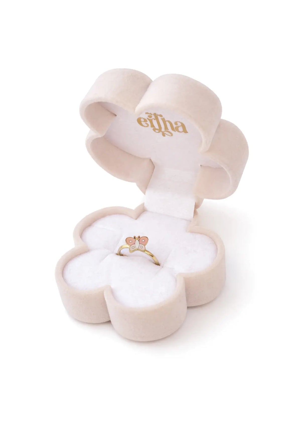 Mrs Ertha ring meisje Spin Ring Baby Butterfly Gold (goud)