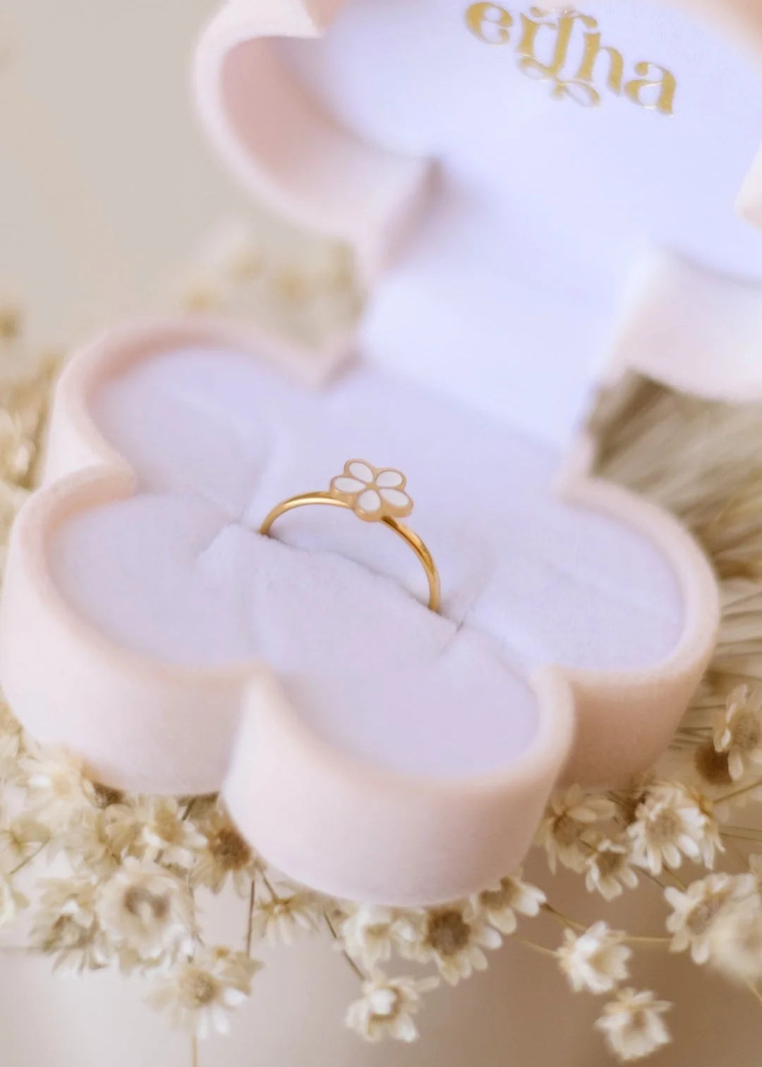 Mrs Ertha ring meisje Spin Ring Pure Petal Gold (goud)