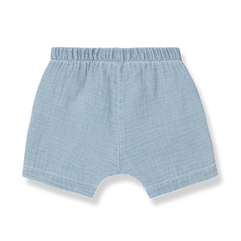 1+ IN THE FAMILY korte broek baby Anafi denim blauw