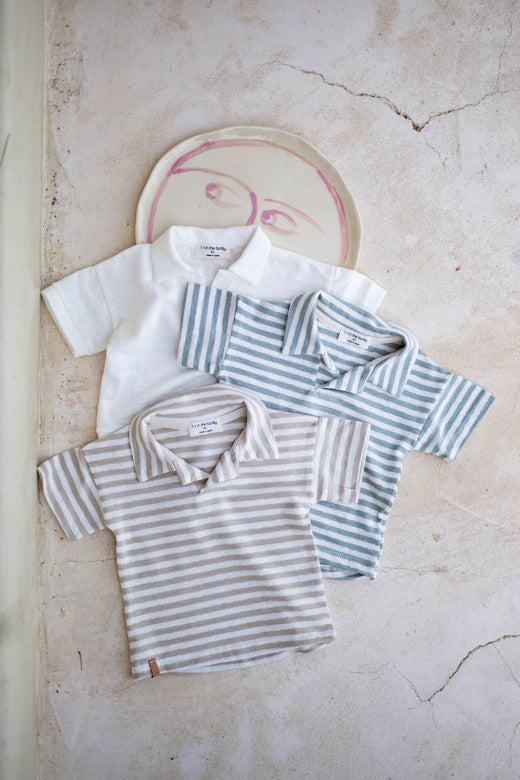 1+ IN THE FAMILY polo baby Borrassa beige wit