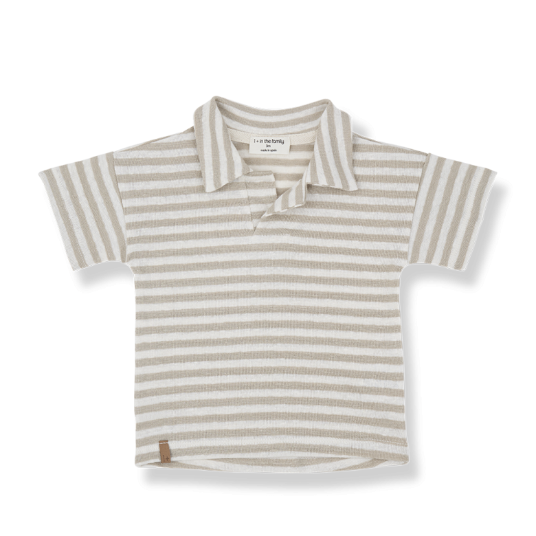 1+ IN THE FAMILY polo baby Borrassa beige wit