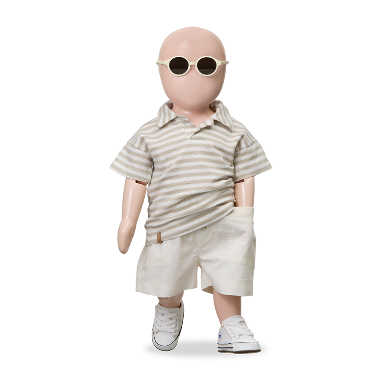 1+ IN THE FAMILY polo baby Borrassa beige wit