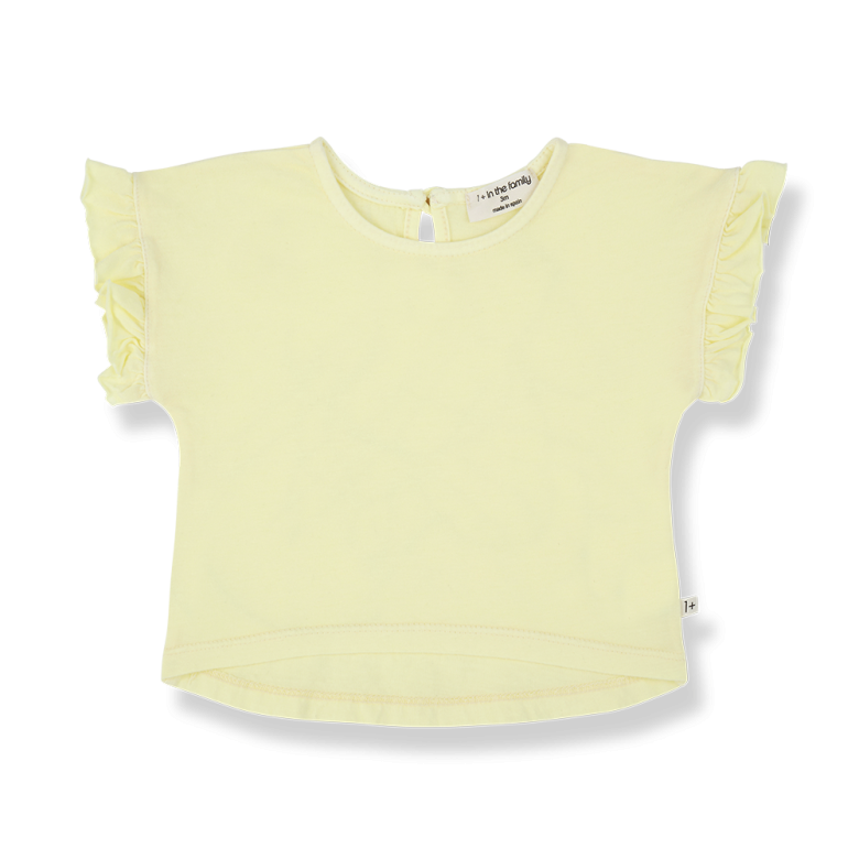 1+ IN THE FAMILY shirt baby Campanet Lemon geel