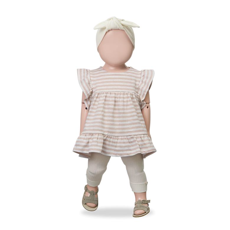 1+ IN THE FAMILY jurk baby Canadell Rose roze zomerjurk