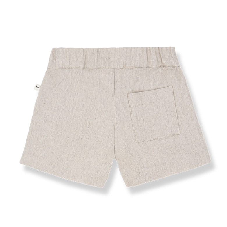 1+ IN THE FAMILY korte broek baby Colomers beige wit