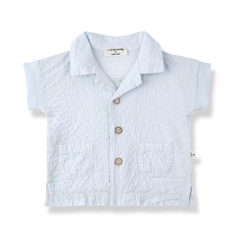 1+ IN THE FAMILY blouse baby Corinto Misty blauw