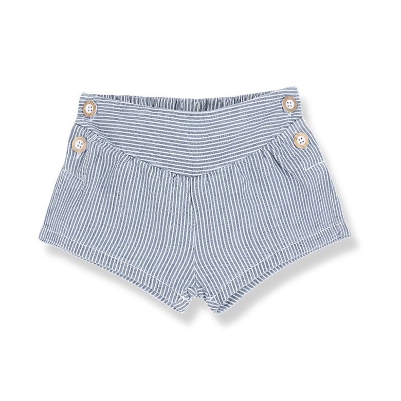 1+ IN THE FAMILY korte broek baby Deia denim blauw