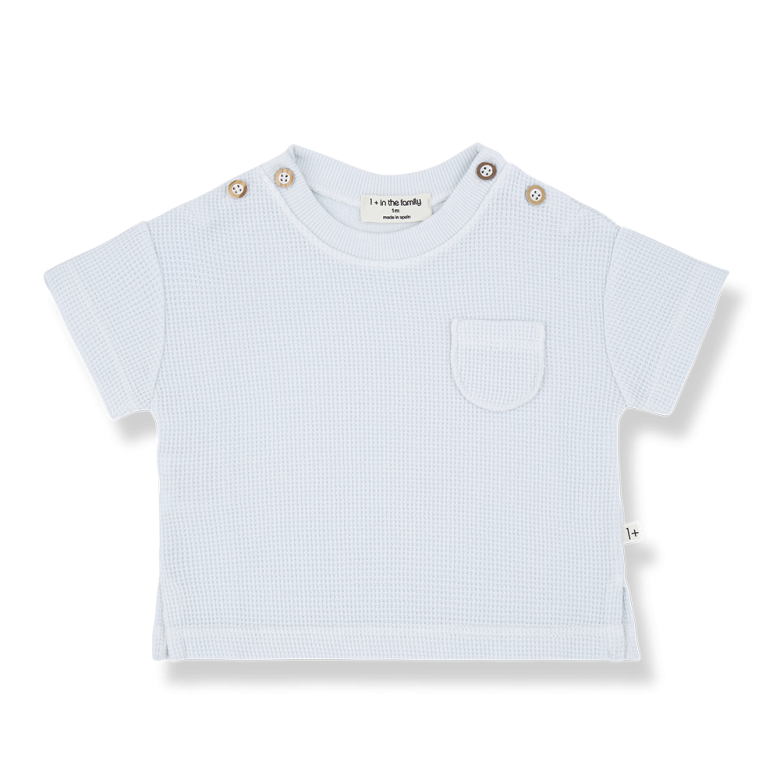 1+ IN THE FAMILY shirt baby Delion Misty Blue blauw