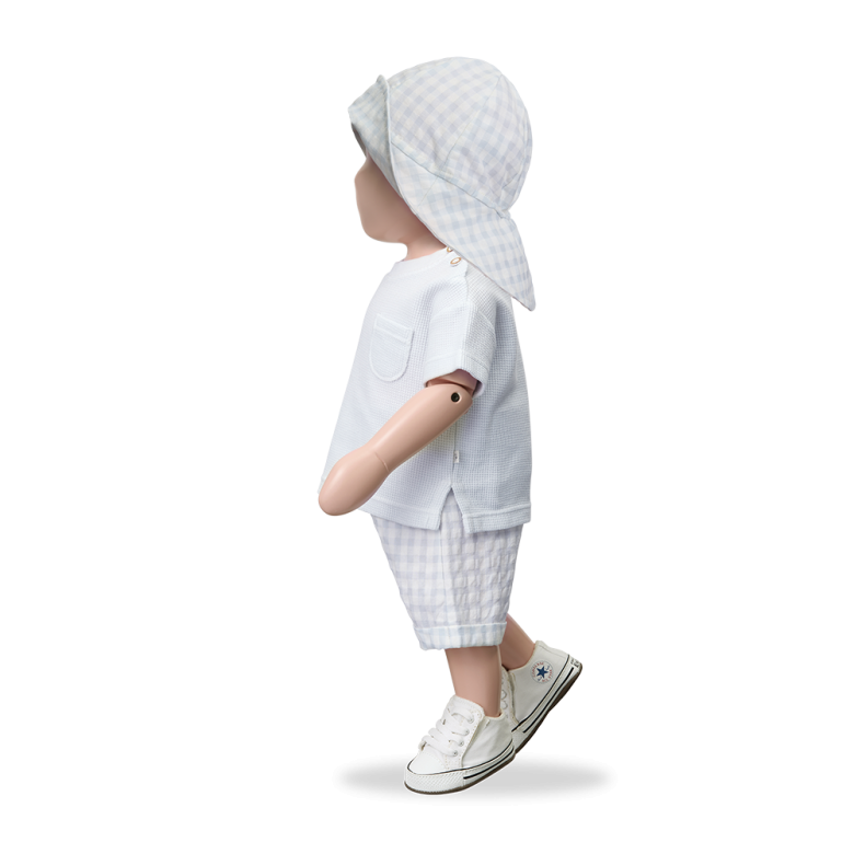 1+ IN THE FAMILY shirt baby Delion Misty Blue blauw
