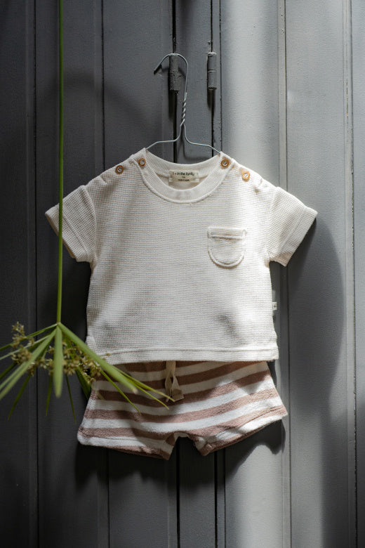 1+ IN THE FAMILY korte broek baby Feres taupe bruin
