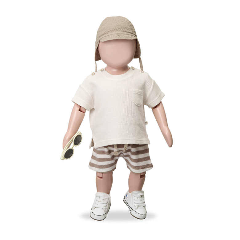 1+ IN THE FAMILY korte broek baby Feres taupe bruin
