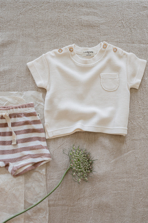 1+ IN THE FAMILY korte broek baby Feres taupe bruin
