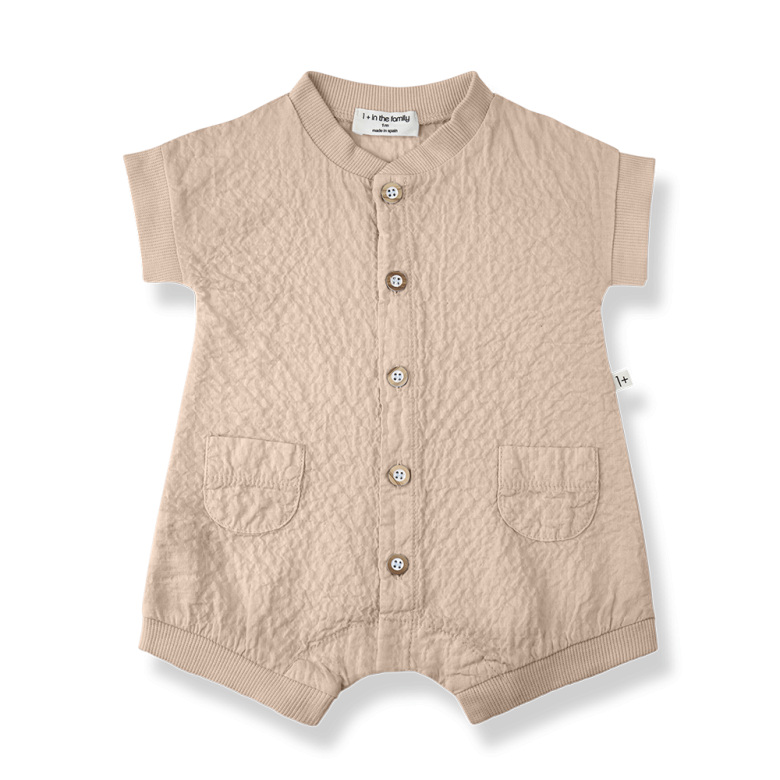 1+ IN THE FAMILY boxpakje - jumpsuit baby Filipos taupe bruin