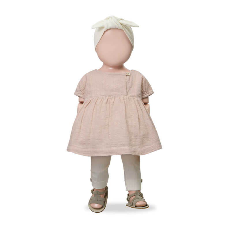1+ IN THE FAMILY jurk baby Gualta Rose roze zomerjurk