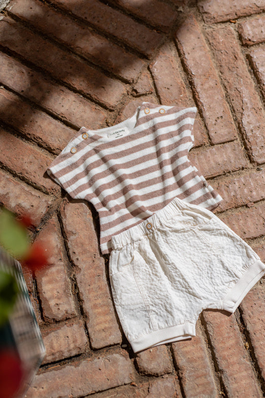 1+ IN THE FAMILY shirt baby Kavala taupe bruin