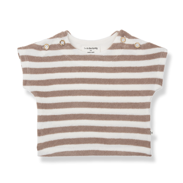 1+ IN THE FAMILY shirt baby Kavala taupe bruin