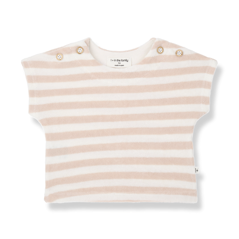 1+ IN THE FAMILY shirt baby Kavala Blossom roze