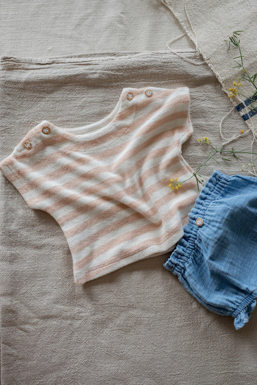 1+ IN THE FAMILY shirt baby Kavala Blossom roze