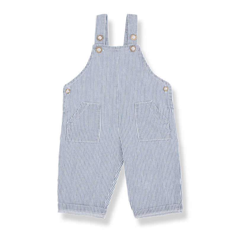 1+ IN THE FAMILY tuinbroek baby Mao denim blauw