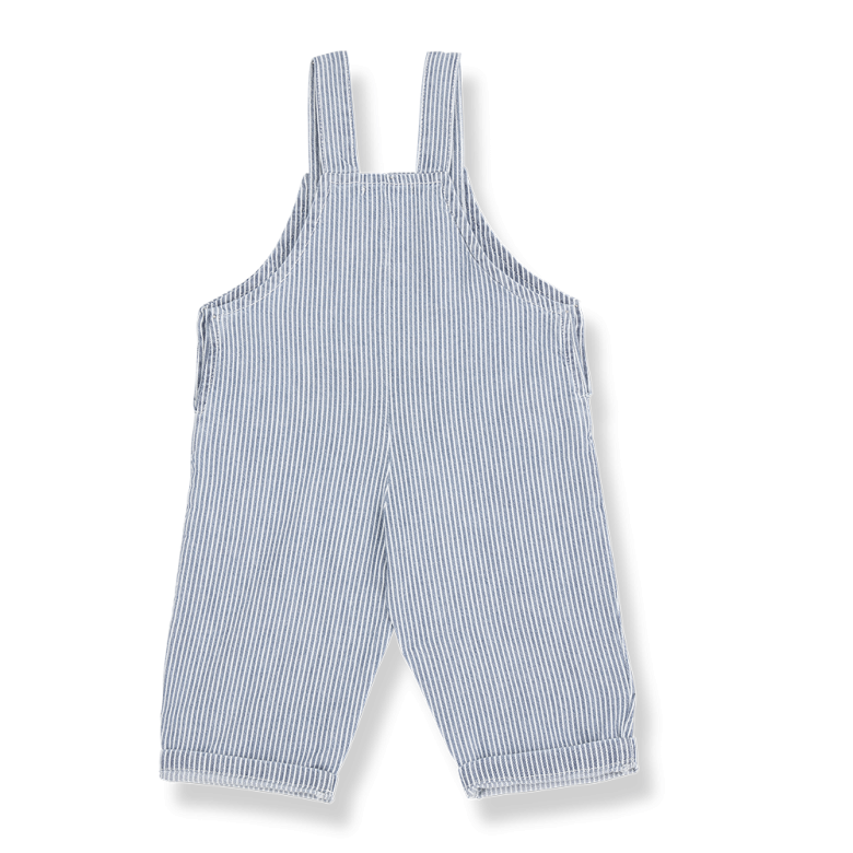 1+ IN THE FAMILY tuinbroek baby Mao denim blauw