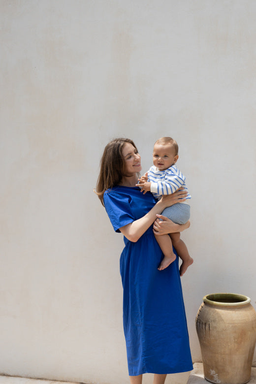 1+ IN THE FAMILY trui baby Marroig Ultramarine blauw sweater