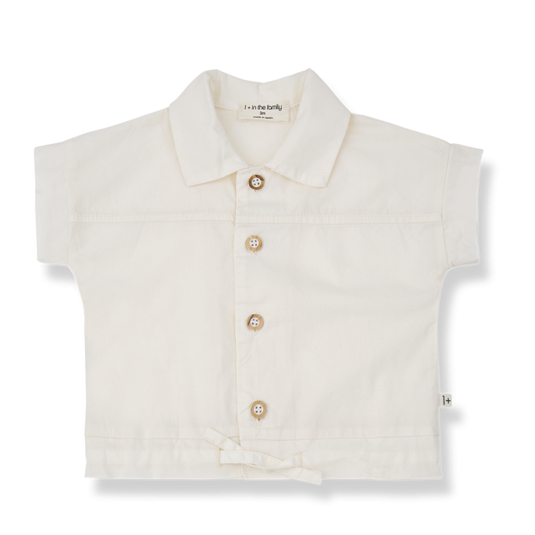 1+ IN THE FAMILY shirt baby Monells off-white wit
