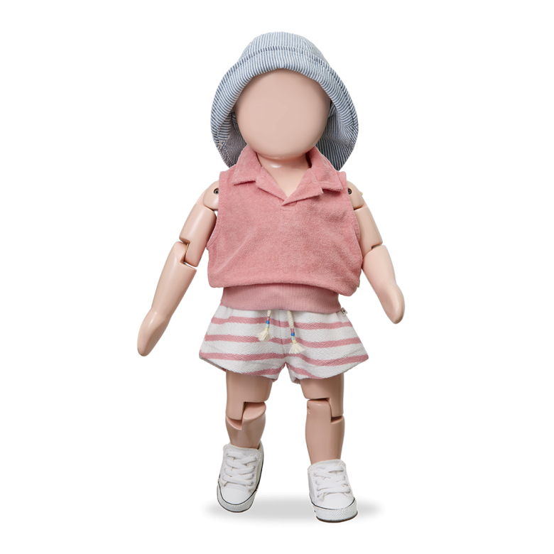 1+ IN THE FAMILY korte broek baby Portinatx Strawberry roze