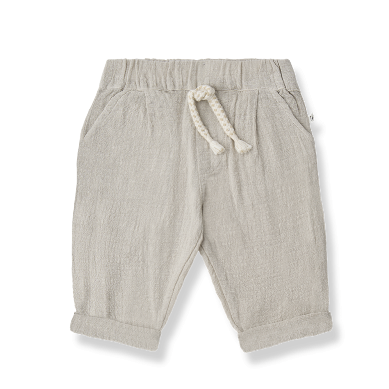 1+ IN THE FAMILY broek baby Rupia beige wit