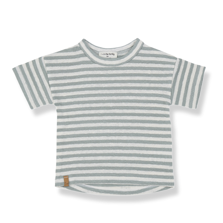 1+ IN THE FAMILY shirt baby Saus Iceberg blauw