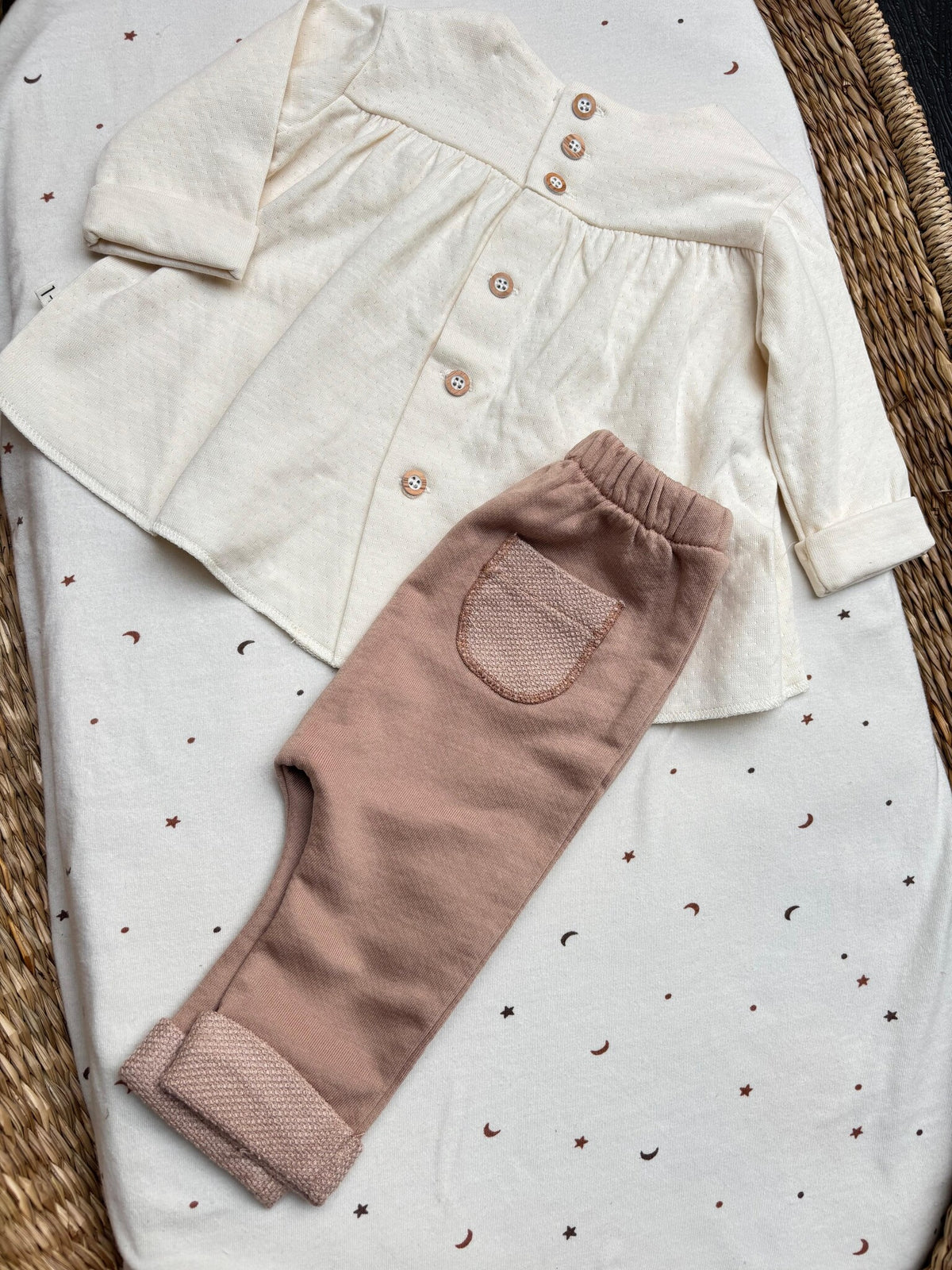 1+ IN THE FAMILY broek baby Telos taupe bruin