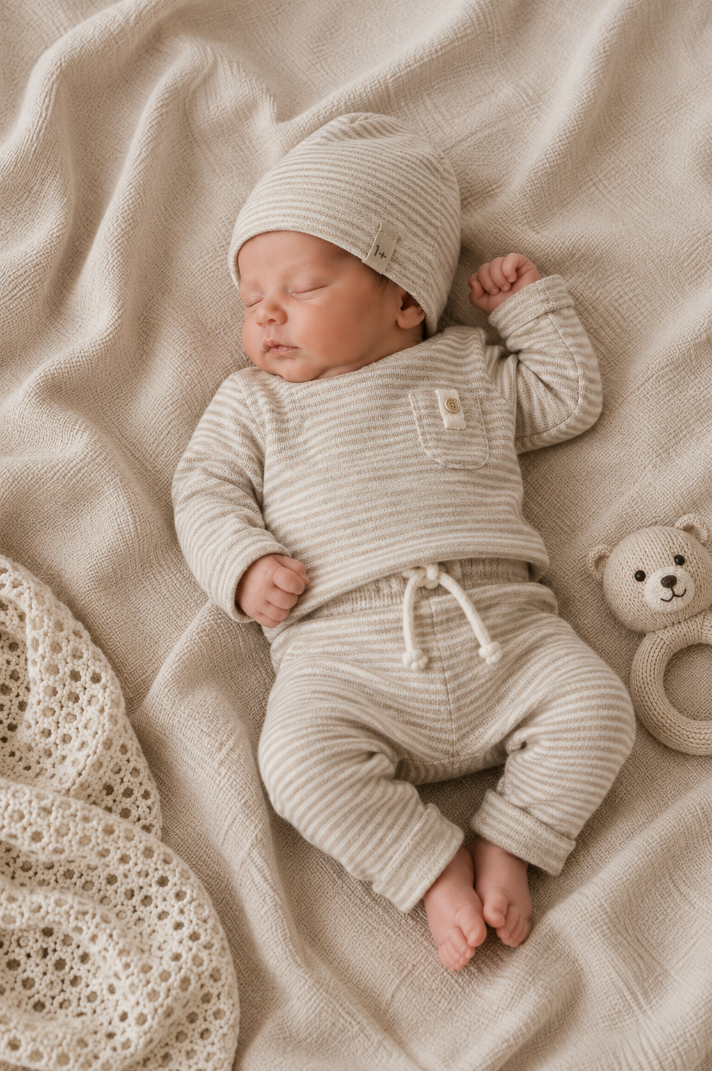1+ IN THE FAMILY broek baby Antony Beige