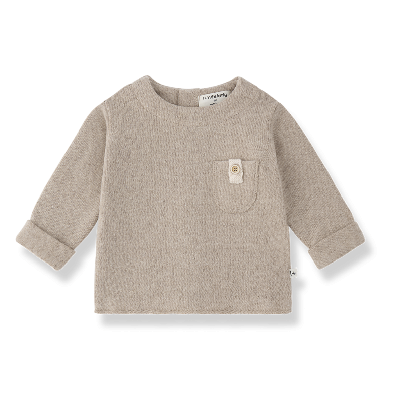 1+ IN THE FAMILY T-shirt baby Brantes Beige