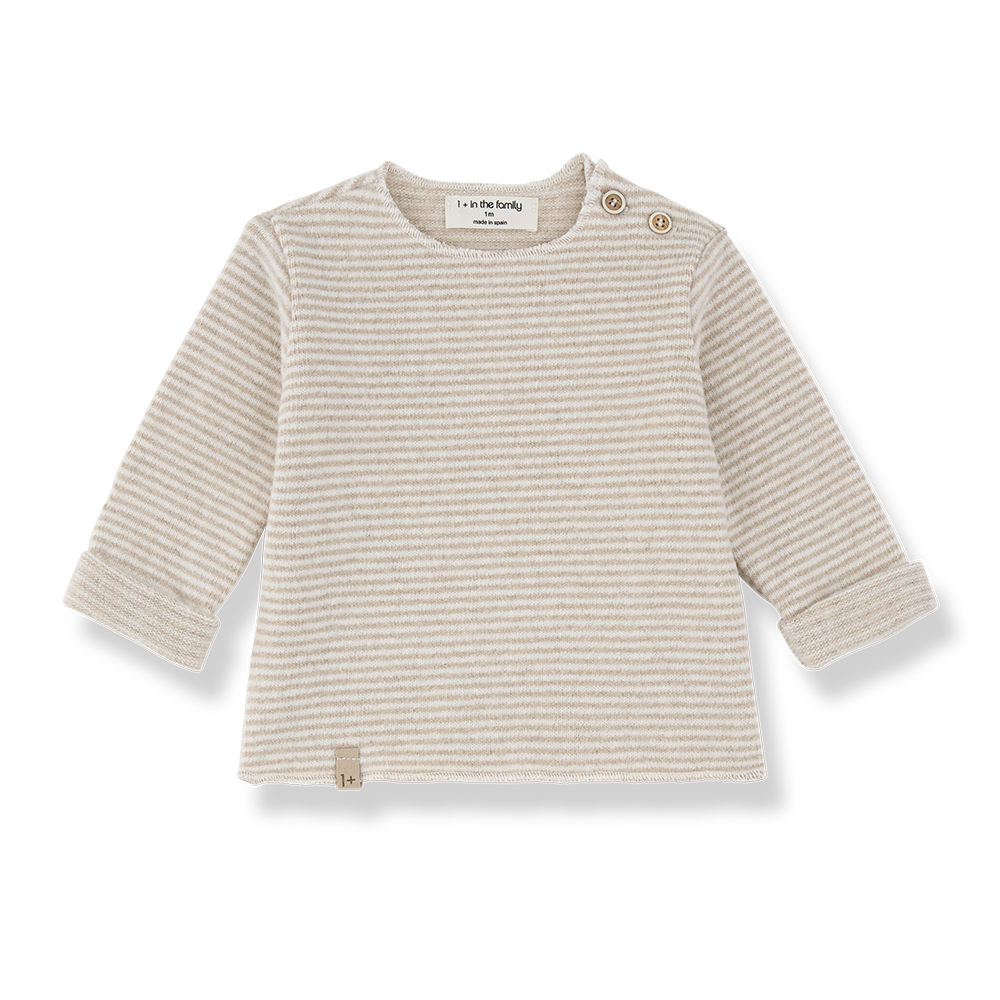 1+ IN THE FAMILY T-shirt baby Aubin Beige