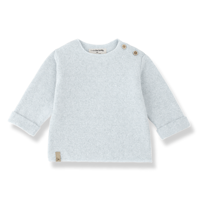 1+ IN THE FAMILY T-shirt baby Carcassonne Ciel (lichtblauw)