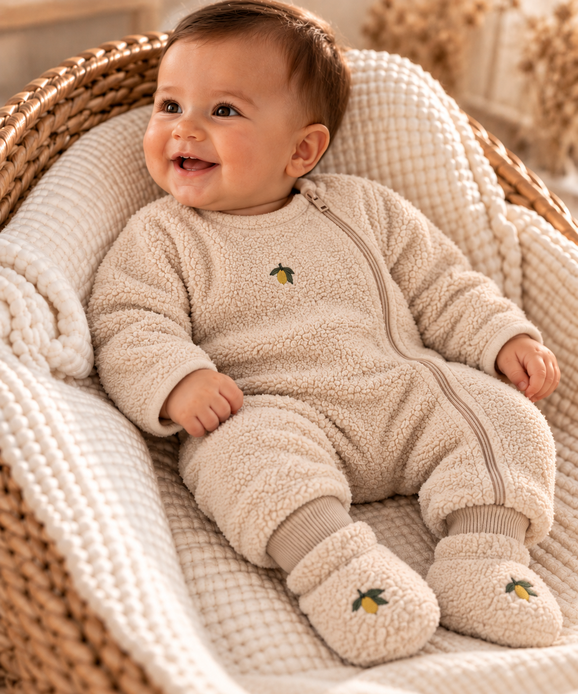 KONGES SLØJD teddypak babypak baby Safa Onesie GRS Oxford Tan (beige)